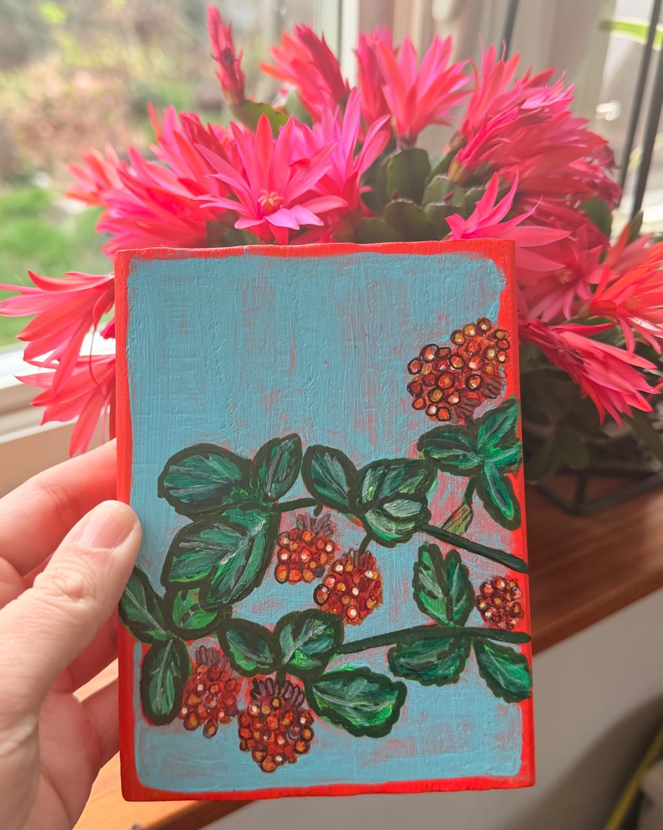 Wild berries painting